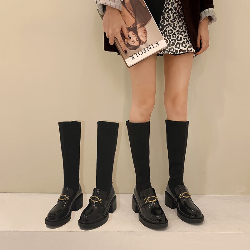 スタイルソックス ブーツオータムレッド薄手 靴 シューズ 秋物 タイツ ストッキング フェイクシューズ65208903417