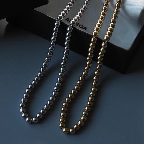【 ANIECA 】Beads Ball Chain Necklace