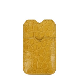 【新品】BURBERRY バーバリー レディース スマートフォンホルダー レザー イエロー PORTACELLULARESTAMPAGIALLO