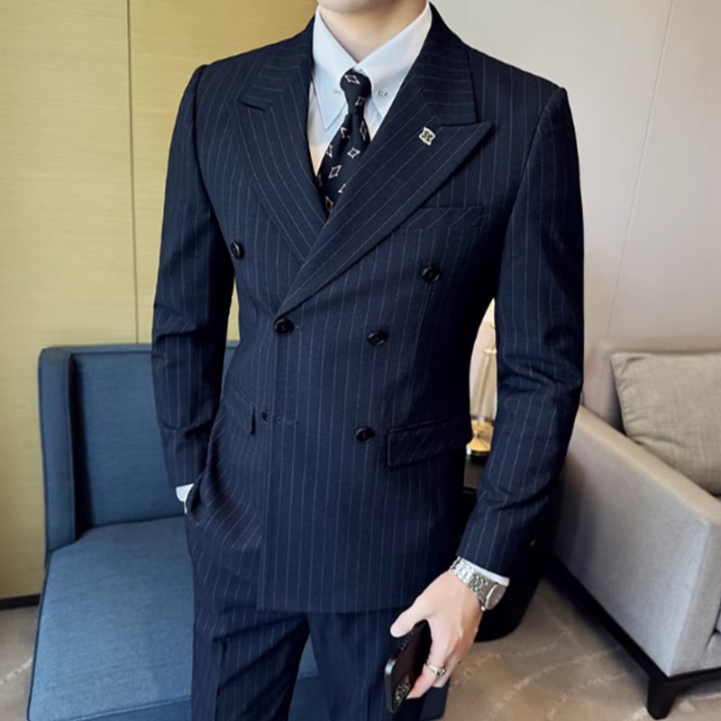 スリーピース ピンストライプ インペリアルスーツ 2カラー