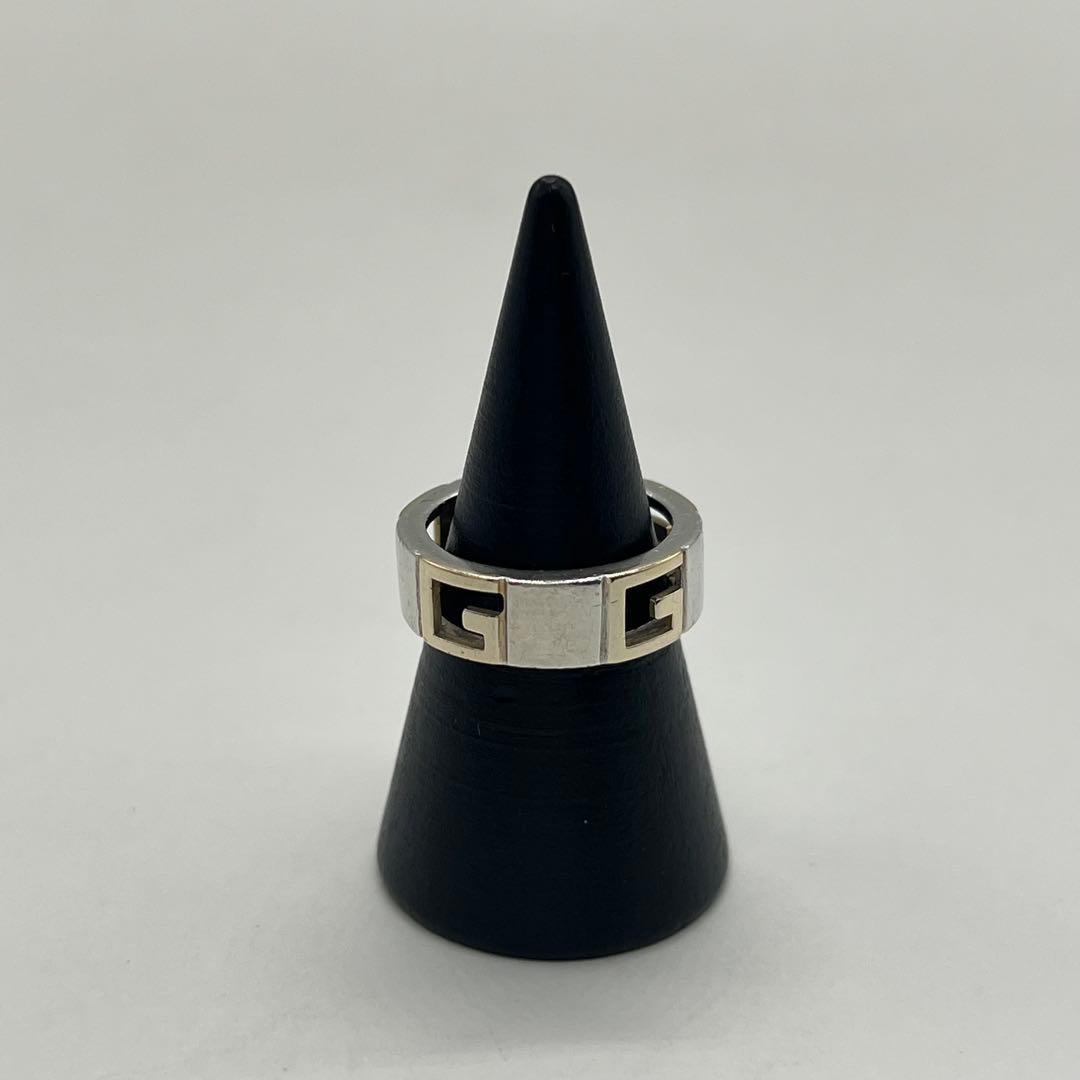 グッチ GUCCI Gロゴ リング 10号 SV925 YG 750 コンビ