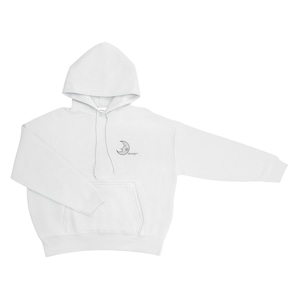 drowsy..FRONT MOON LOGO HOODIE/ 23AW/ WH