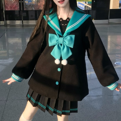 ゆめかわ♡選べるスカート♪ウールコートセーラー服　seifuku74
