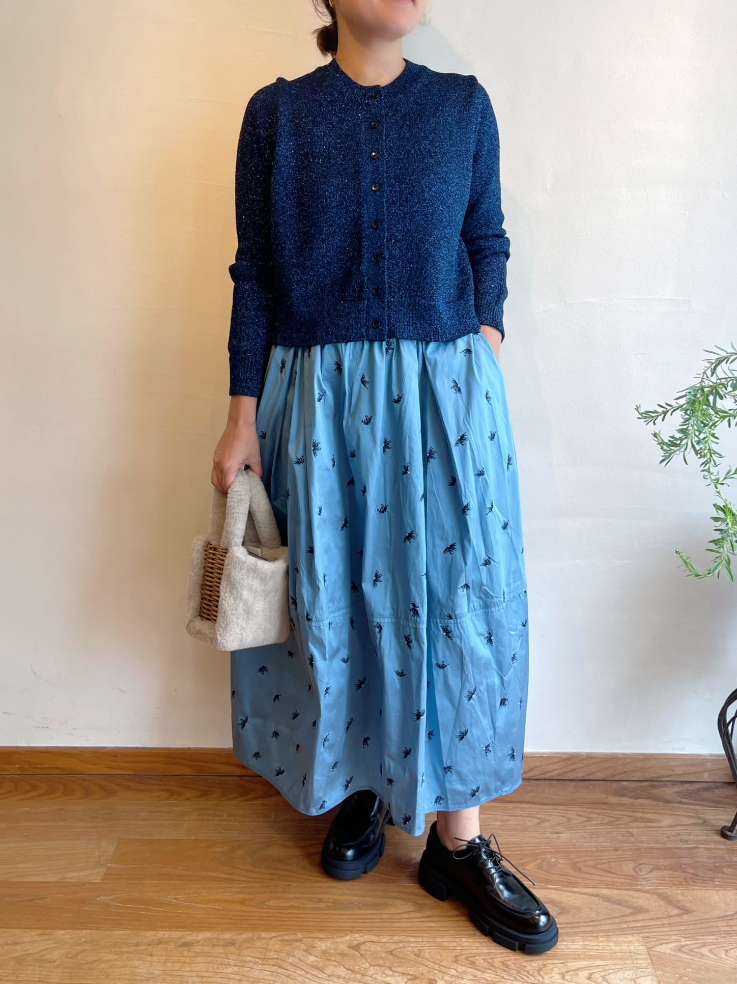 peu pres キウイ プリント タックギャザースカート｜スカート 