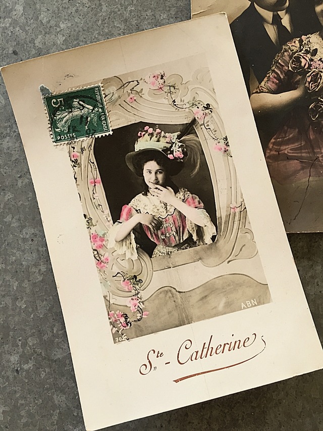 1900s France antique 永遠の淑女たち ポストカード 3p