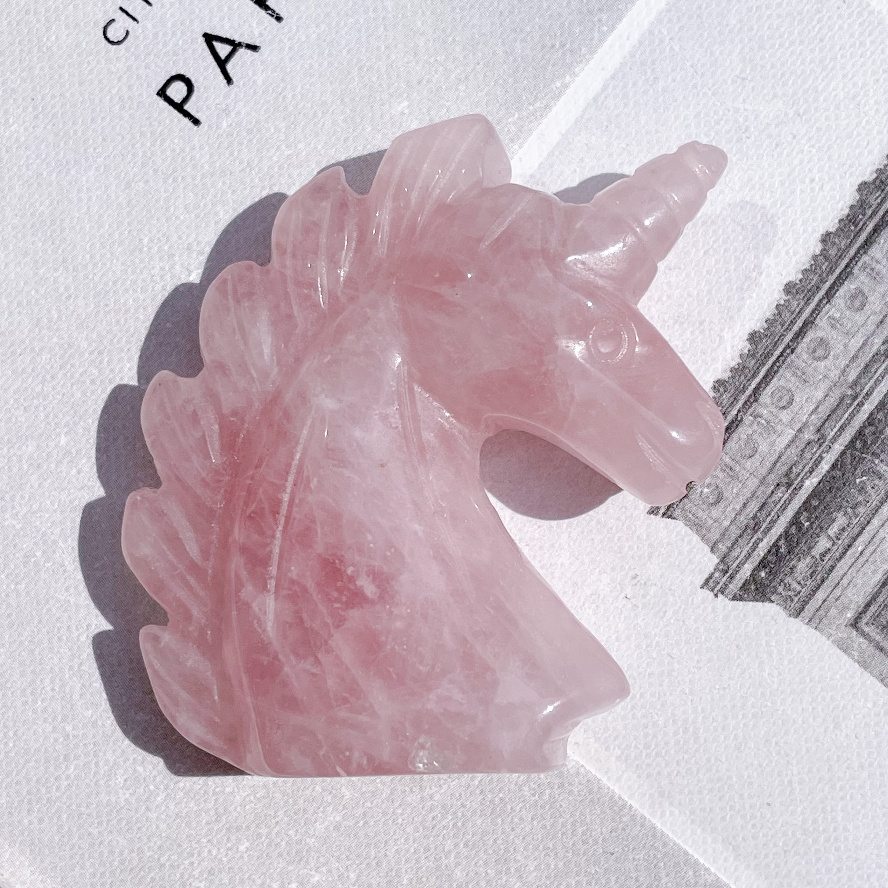 Rose Quartz Unicorn Medium 6 ✧ ローズクォーツ ユニコーン