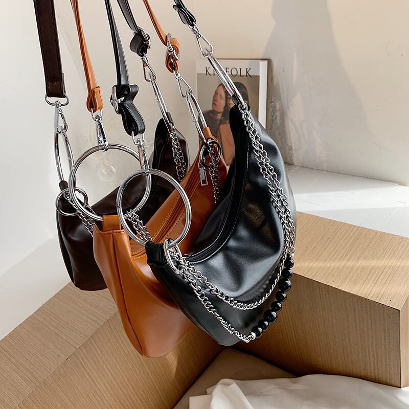 秋冬レトロニッチデザインバッグ女性2020新しい流行のファッションネットレッドチェーンショルダーメッセンジャーバッグダンピングバッグ Tiancai_Wing_Bag6888134404