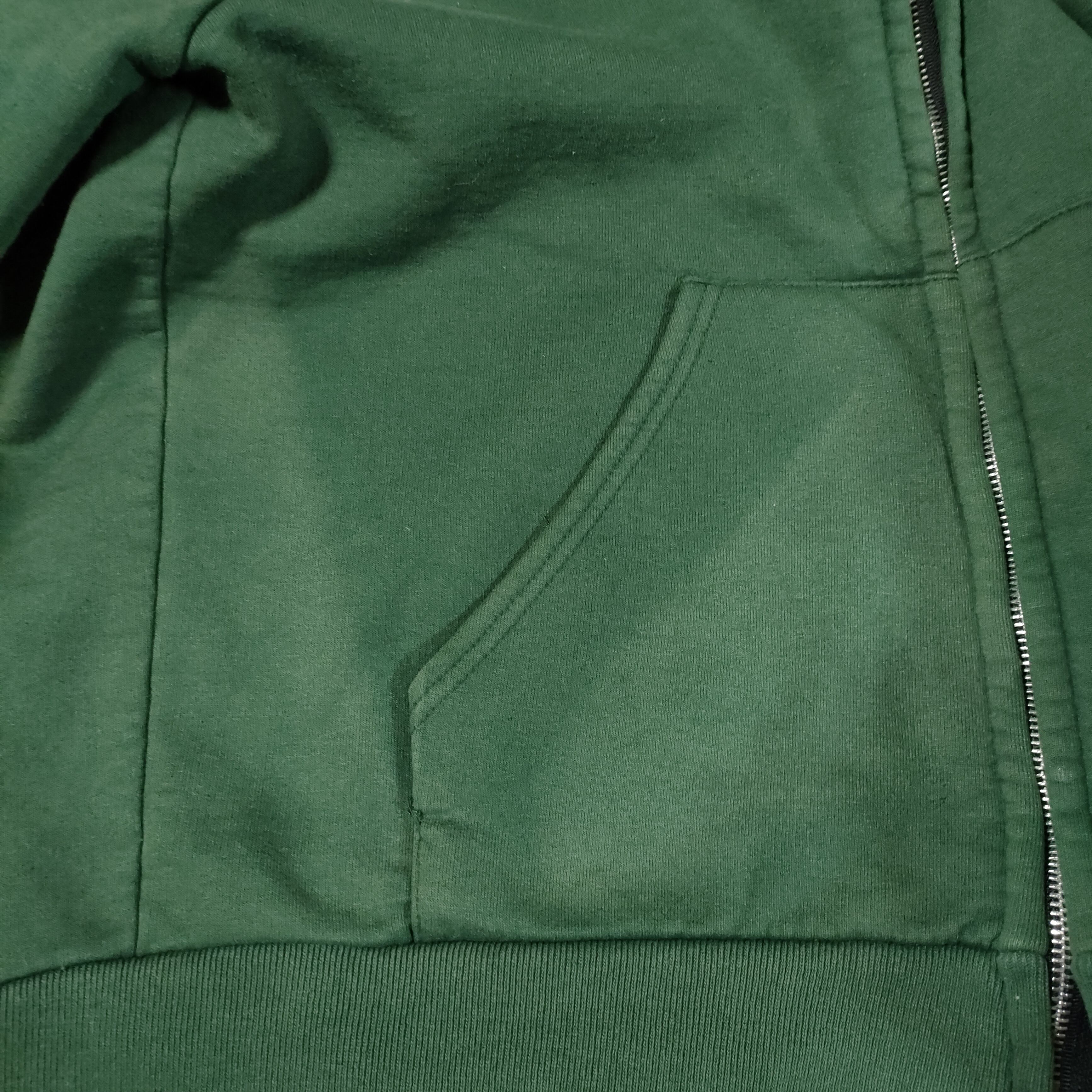 80-90s carhartt 裏サーマルジップアップパーカー グリーン MEDIUM 星
