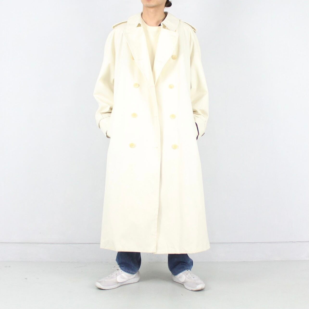 Dead 1990 S Chaps By Ralph Lauren ホワイトアイボリー トレンチコート Ff 5129 Cv