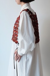 【marmelo】Yo-yo ribbon vest / side ribbon