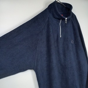 90s　カッパ　ハーフジップ　フリース　プルオーバー　アノラック　刺繍　裏起毛