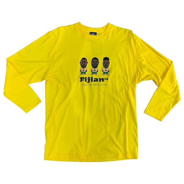 【YBC】TRIO DE BACK LINE Long Sleeve T-Shirts Yellow