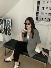 ジャケットxミニスカートセットアップ D1338