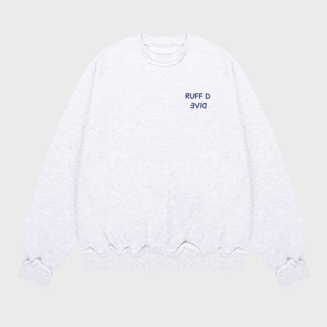 [RUFF D DIVE] Rough Basic Logo Sweatshirt Light Grey 正規品 韓国ブランド 韓国通販 韓国代行 韓国ファッション
