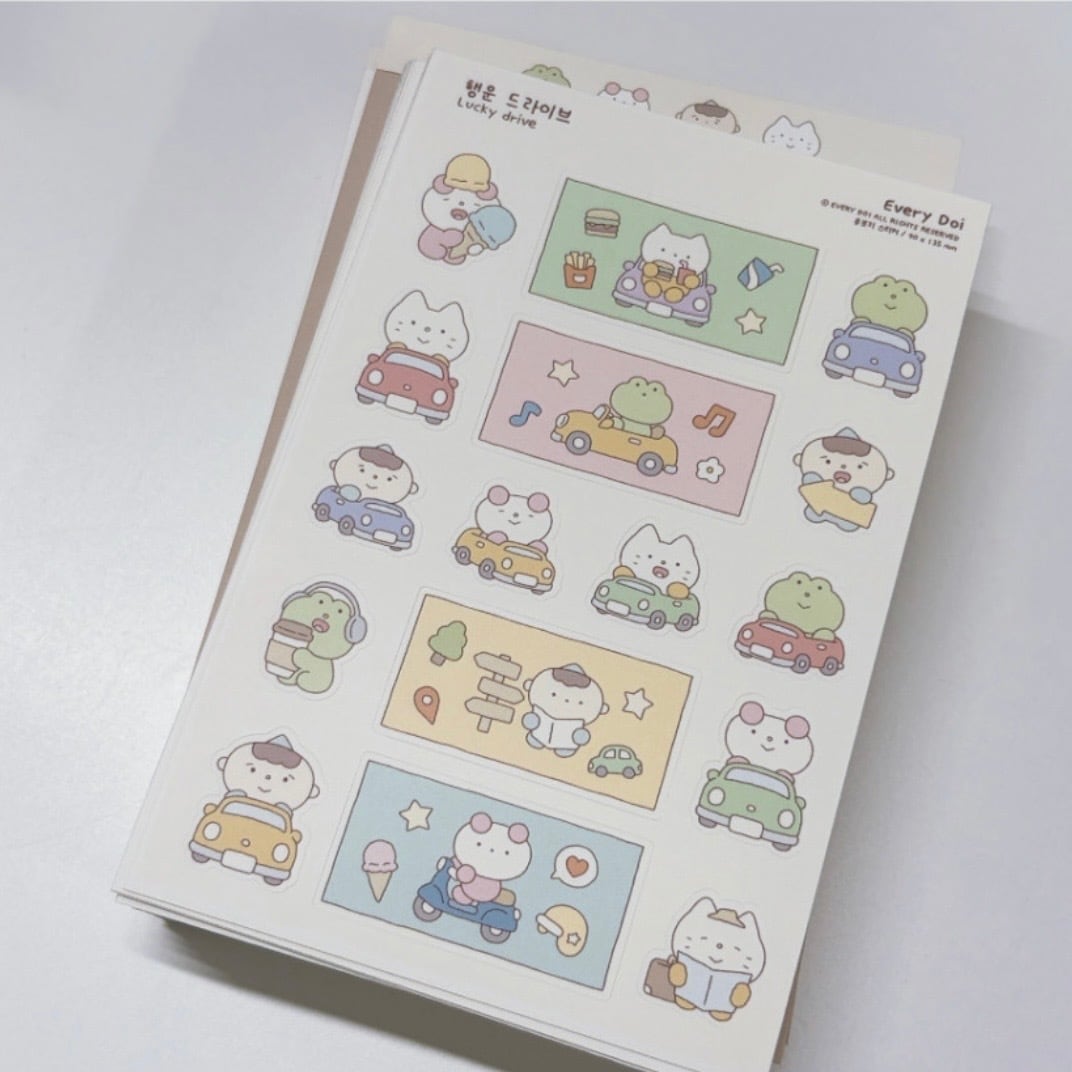 every doi〔sticker -Lucky drive- 〕