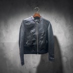 TOUR RECORD シングルライダース シープレザー(羊) レディース ブラック Mサイズ