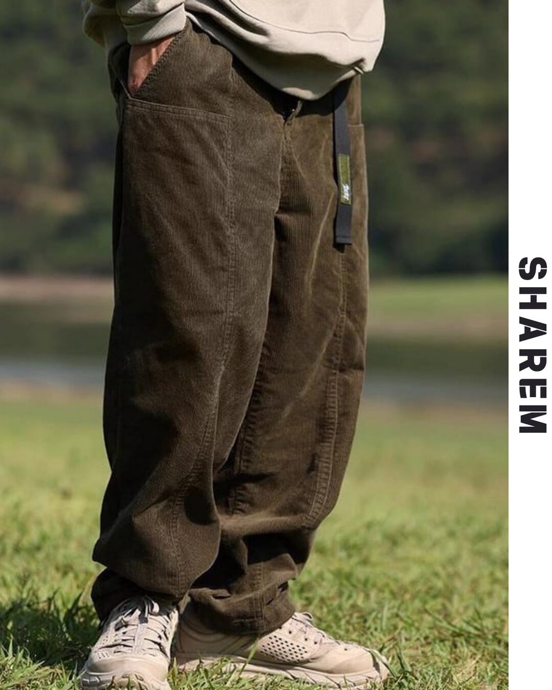 retro corduroy casual pants B0049