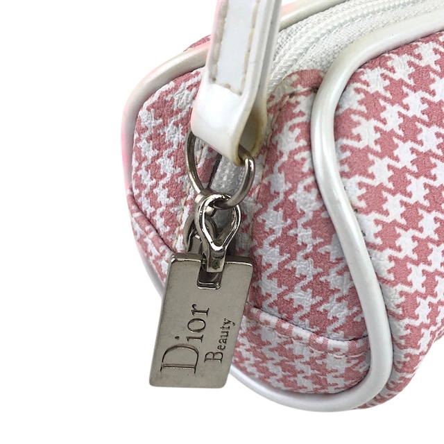 Christian Dior クリスチャン ディオール ポーチ ピンク グレンチェック ハンドポーチ vintage ヴィンテージ オールド wjirgb