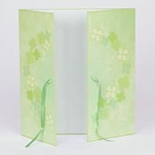 ミドリ 色紙 カラー色紙 両開き リボン クローバー柄 33145006