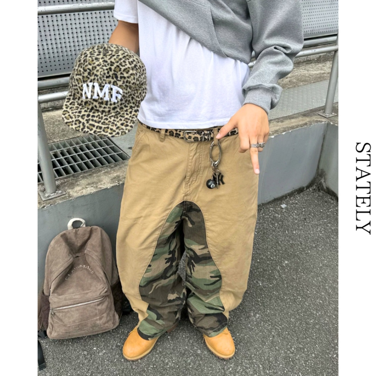 Camo Fusion ワイドデニムパンツ_B211・画像4