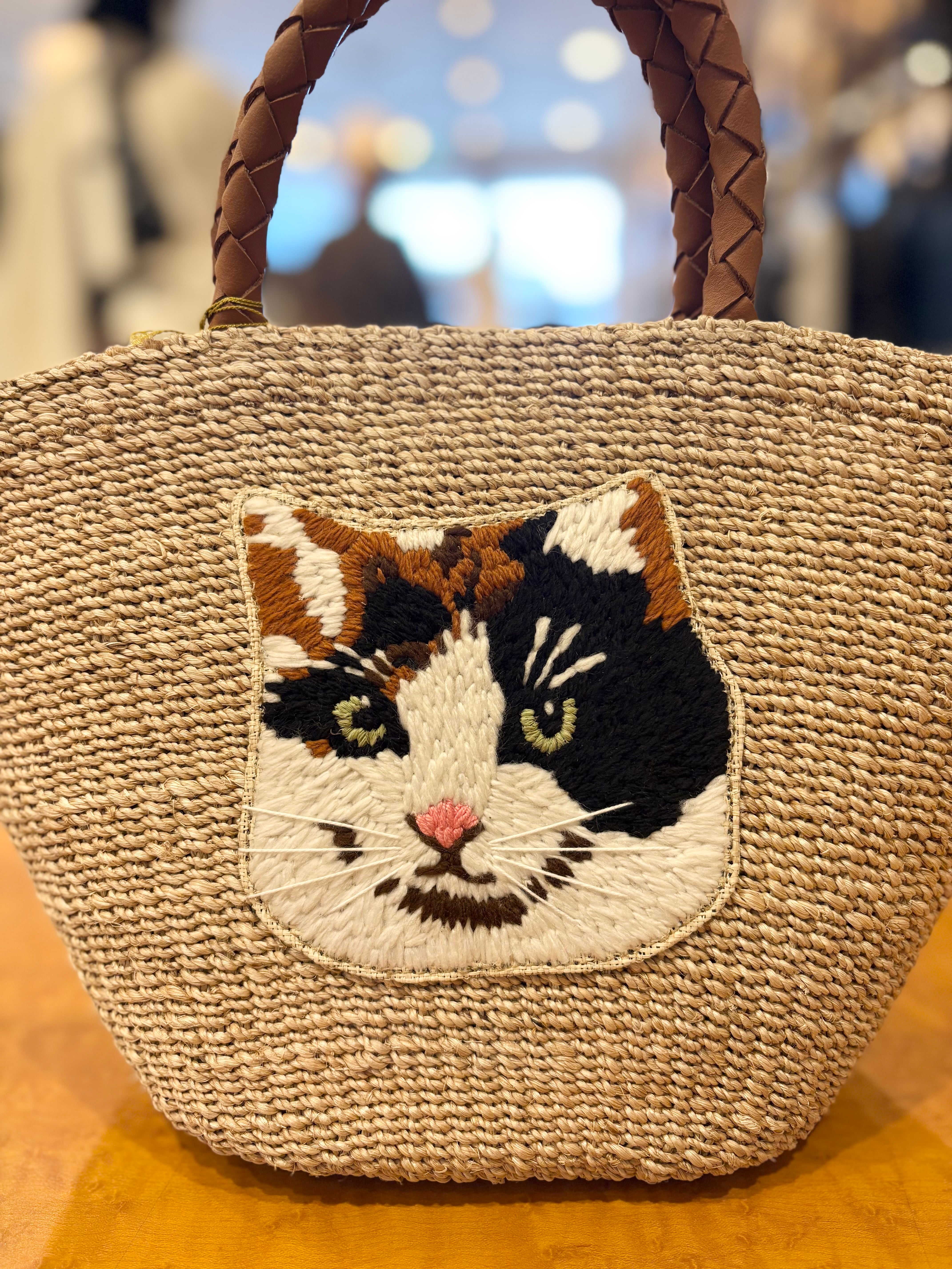 猫刺繍カゴバッグ VIOLAd'ORO【ヴィオラドーロ】 | KURUKURU大和高田店