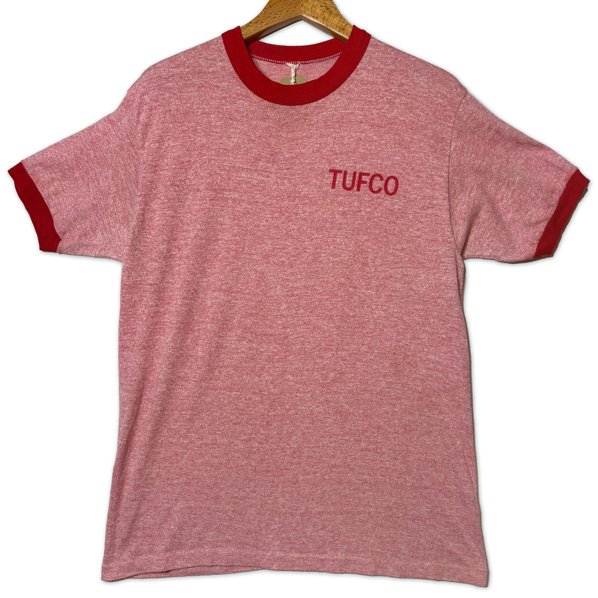 古着屋 リンガーtシャツ 赤 80s ヴィンテージ TUFCO リンガーTシャツ