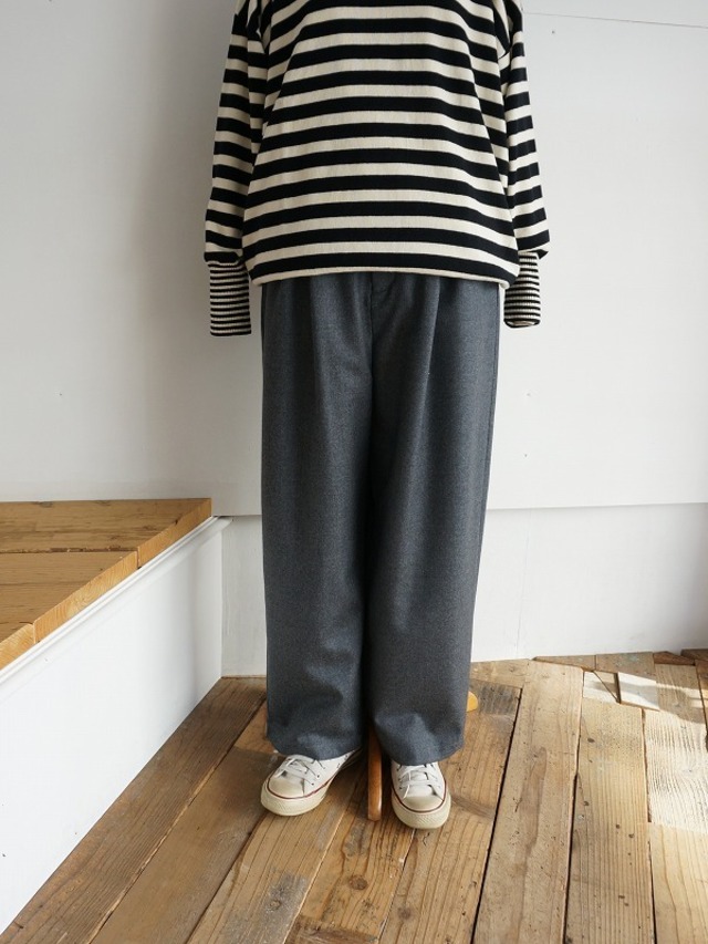 yuni　ウォッシャブルウール ワイドパンツ