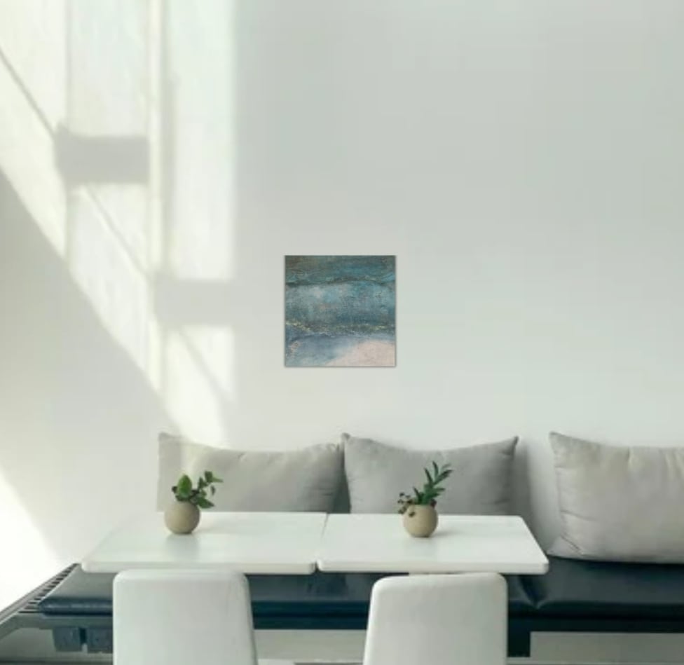 Whispers of Water no.2】漆喰アート・抽象画・現代アート・ 和モダン