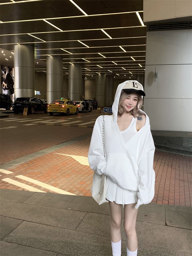 set】フーディーパーカー×キャミソール×スカートセット M28461 | nanastyle