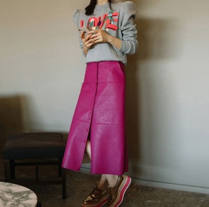 トップス スカート デート カットソー ニットソー セーター ミモレ ミモレ丈 袖あり 長袖 ハイウエスト かわいい 大人可愛い きれいめ シンプル カジュアル 大人 上品 おしゃれ お洒落 主役級 存在感 冬 10代 20代 30代 レディース 女性用 OL 学生 デート お出かけ 公園デビュー 女子会 休日 イベント 旅行 着回し 普段使い ファッション コーデ 楽ちん モテ トレンド 流行 インスタ映え S M L XL 灰色 グレー ピンク