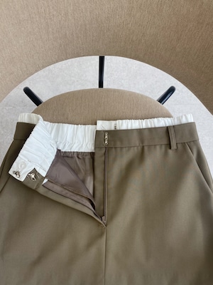 double waist mini skirt