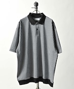 ATELANE  retro jacquard pattern polo shirt (NAV) 23A-14080