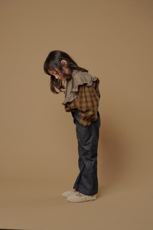 HELLOLUPO　LACEY TOP - Autumn Plaid / Cocoa Wash