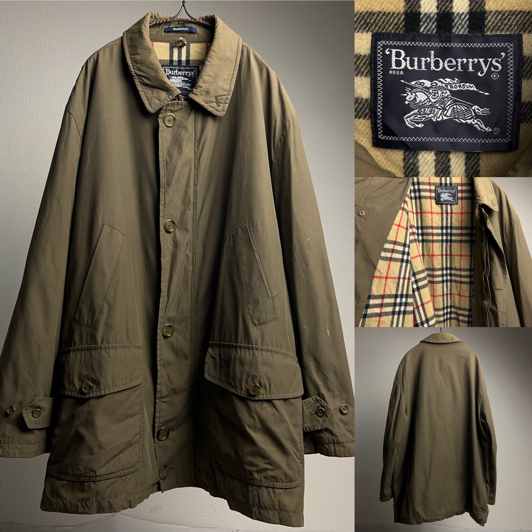 80's~90's Burberrys Half Coat 80年代 90年代 バーバリー ハーフコート ジャケット  ブラウン【1000A63】【送料無料】