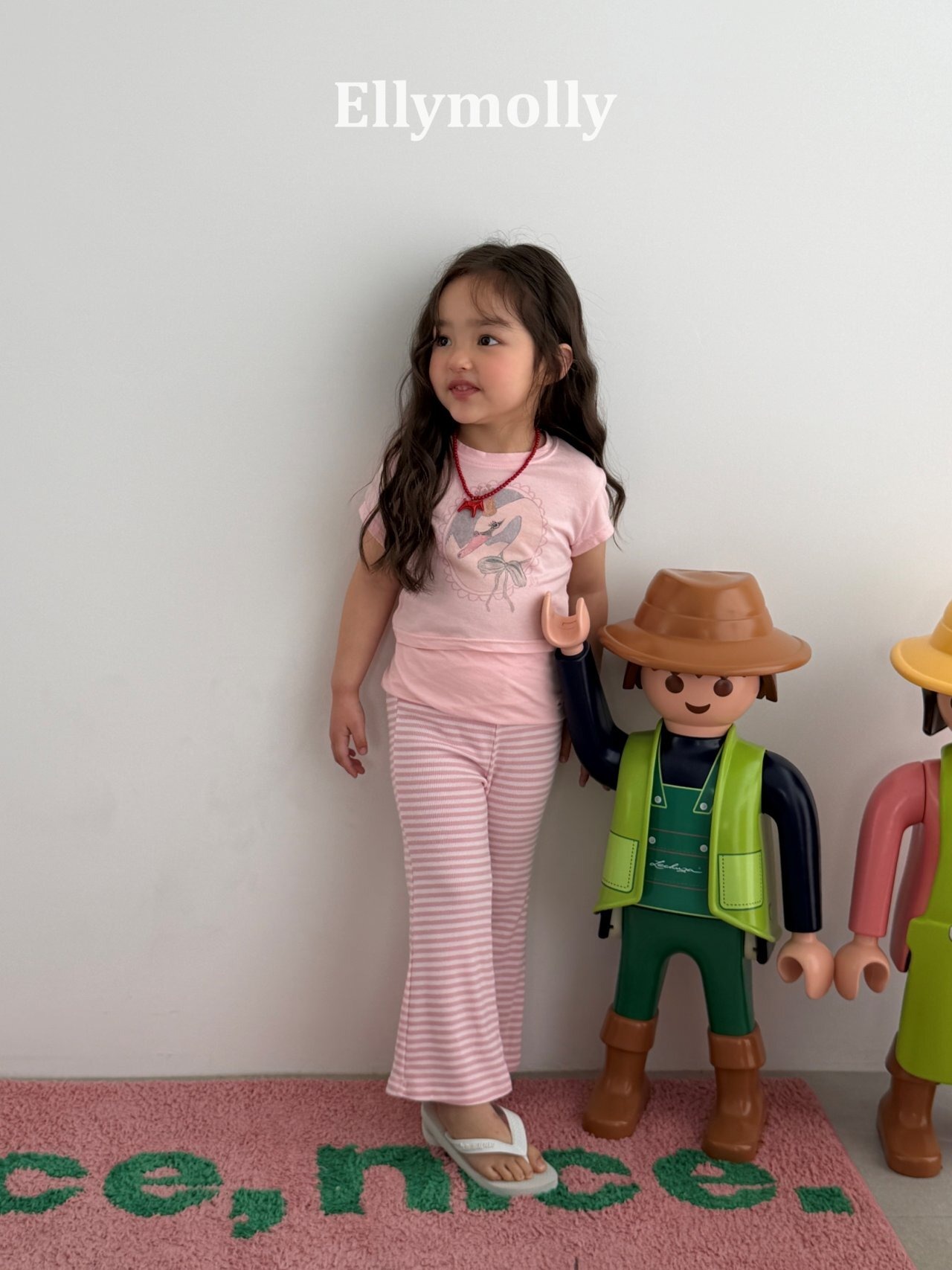 pink XL［即納］pop semi clay pants / elly molly 26summer