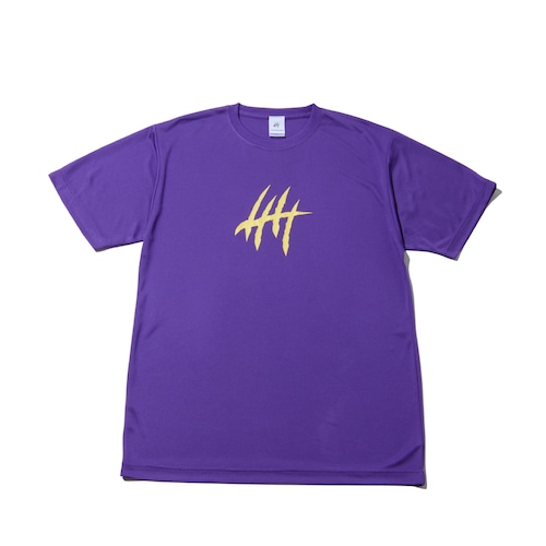 LC丨オンコートTシャツ CLAW MARKSロゴ(PURPLE×YELLOW）