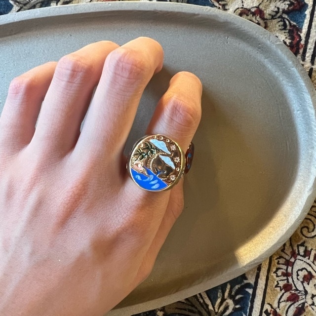 TOPANGA Jewelry Beach pattern ring　Size 14 16 18　ビーチパターンリング　指輪　リング　ビーチ　海　Sea