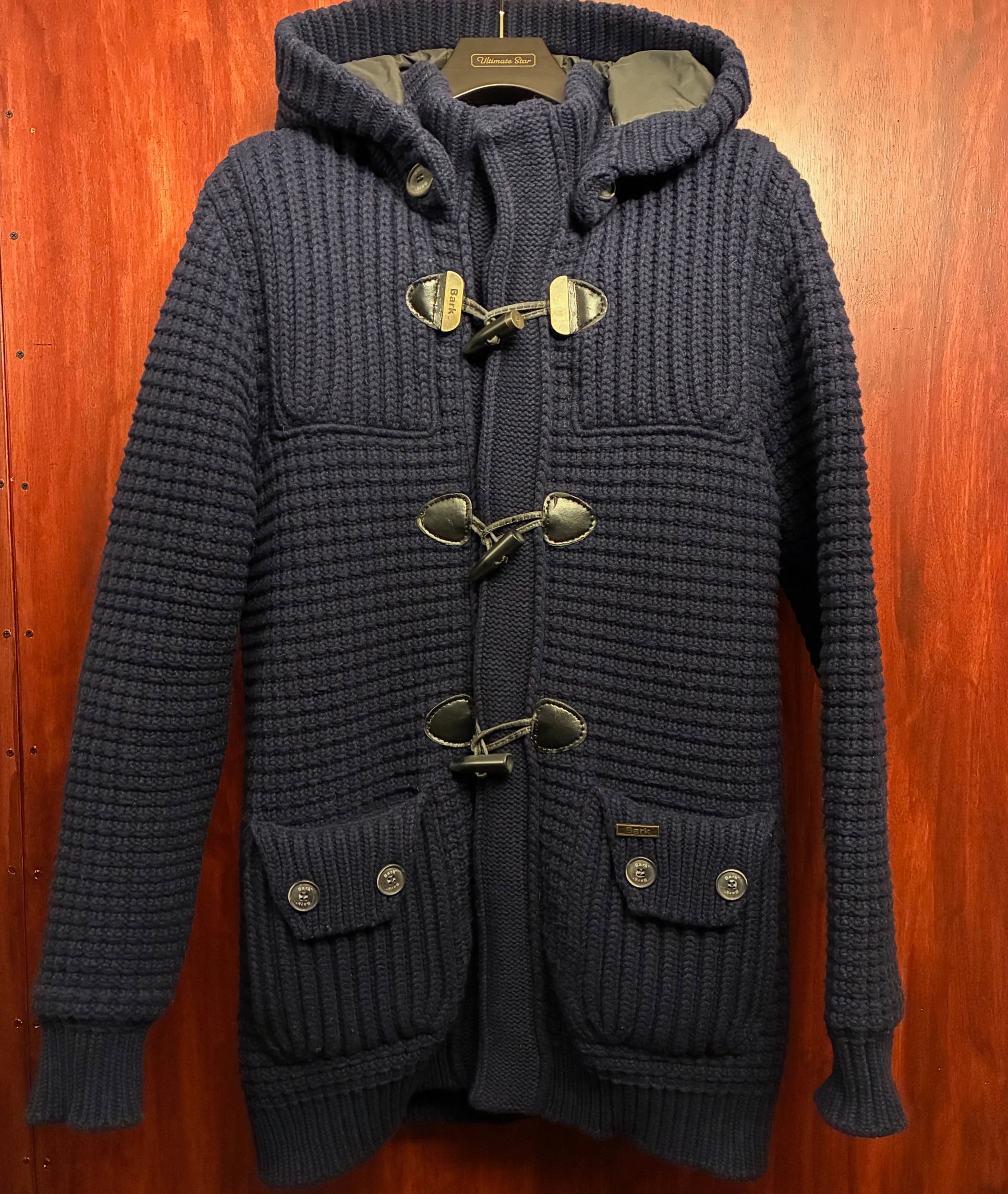 MADE IN CANADA製 EASY KNIT コットンカーディガン サックスブルー M 