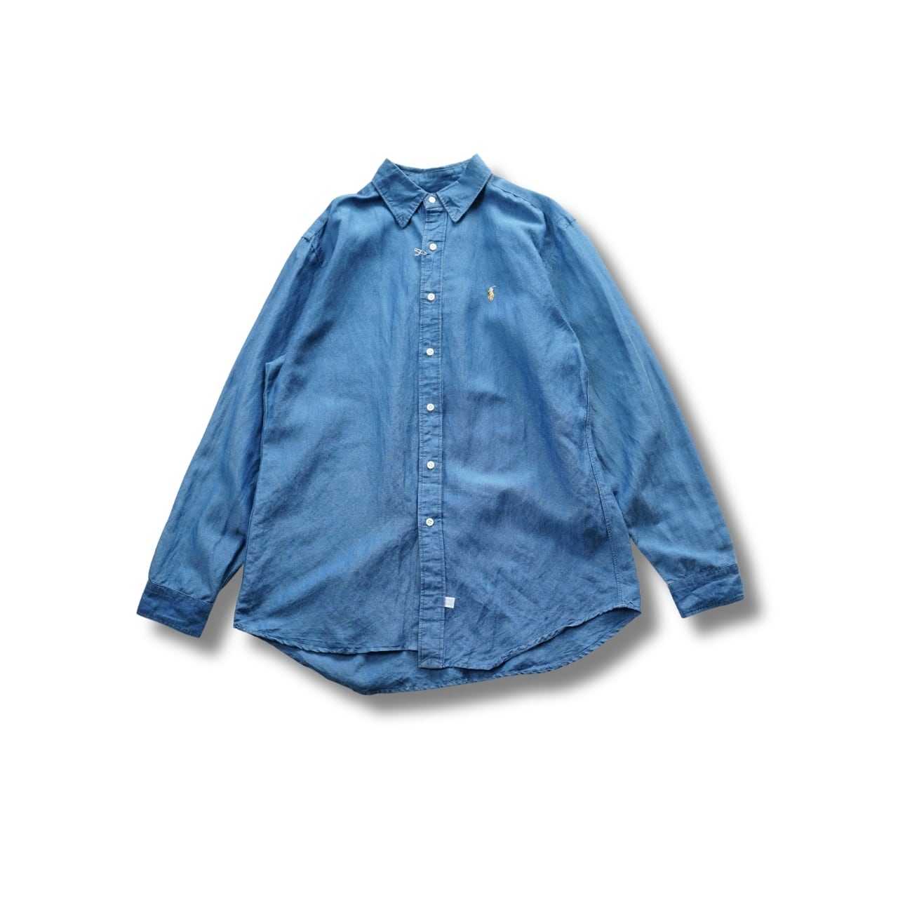 Ralph Lauren ラルフローレン シャンブレー ボタンダウンシャツ(表記L・実寸XL相当)|NA969