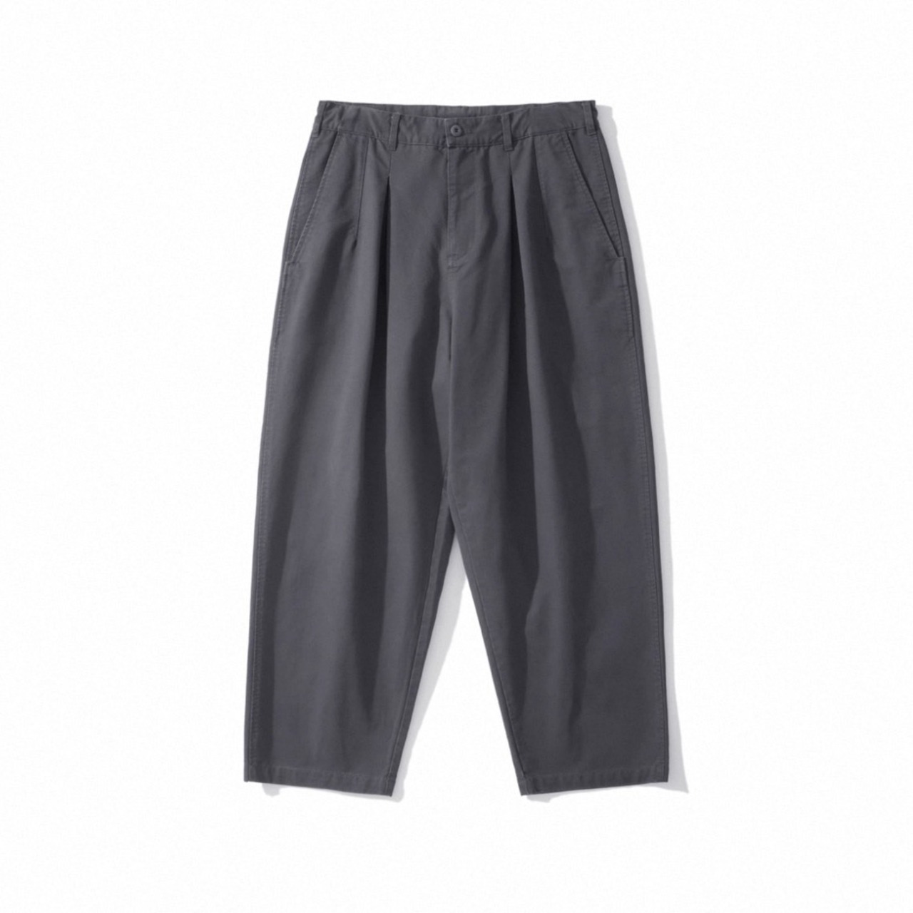 Pleated wide cropped chino pants 1425 - 4