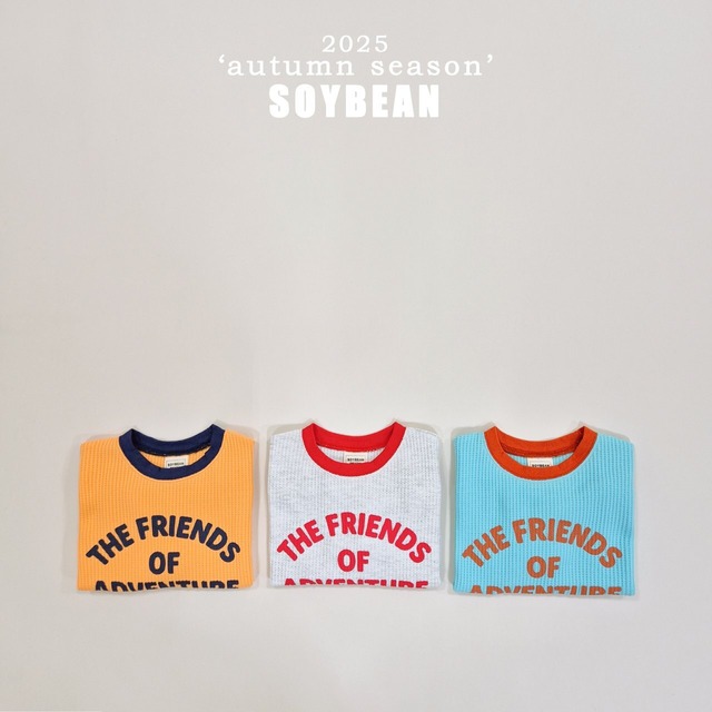 [即納S/M]≪soybean≫waffle friend T-shirt sky 6