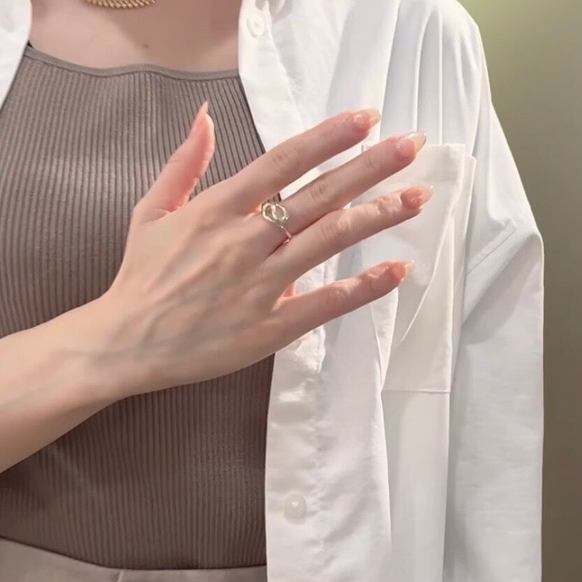 希少【TIFFANY&CO】【12号】2243 オープンウェーブ指輪 12号