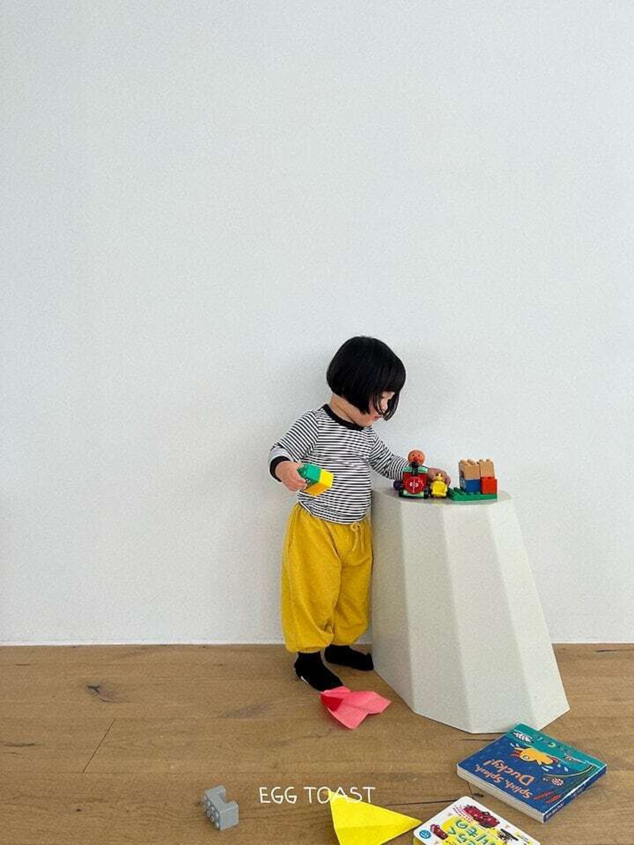 【取寄】EGG TOAST |ストライプバディTシャツ|秋服|韓国子供服|26/AT