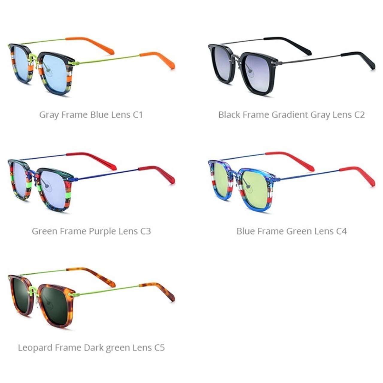 Titanium Acetate Colorful Sunglasses -wellington- / チタン アセテート カラフル サングラス -ウェリントン-
