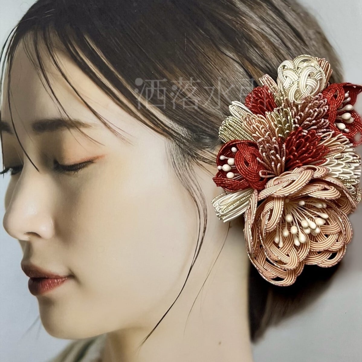 受注販売品】水引の髪飾り 花寄せ 大サイズ | 洒落水引