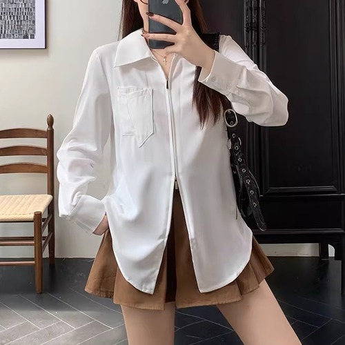 ダブルジップデザインポケットシャツ ・75364