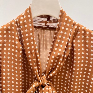 ポルカドット ボウタイブラウス 3color W01412