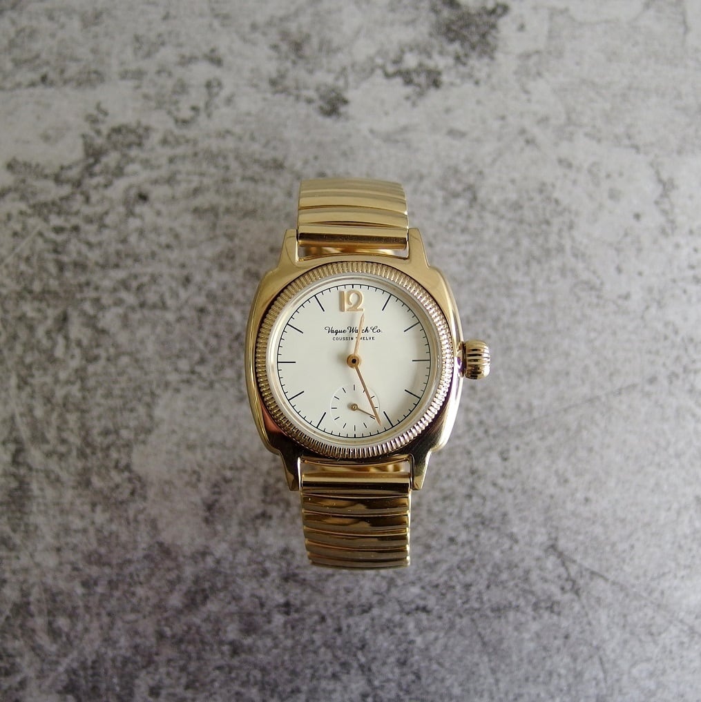 【VAGUE WATCH / ヴァーグウォッチ】Coussin 12 Extension Men's 32mm Gold | 正光堂時計店  powered by BASE