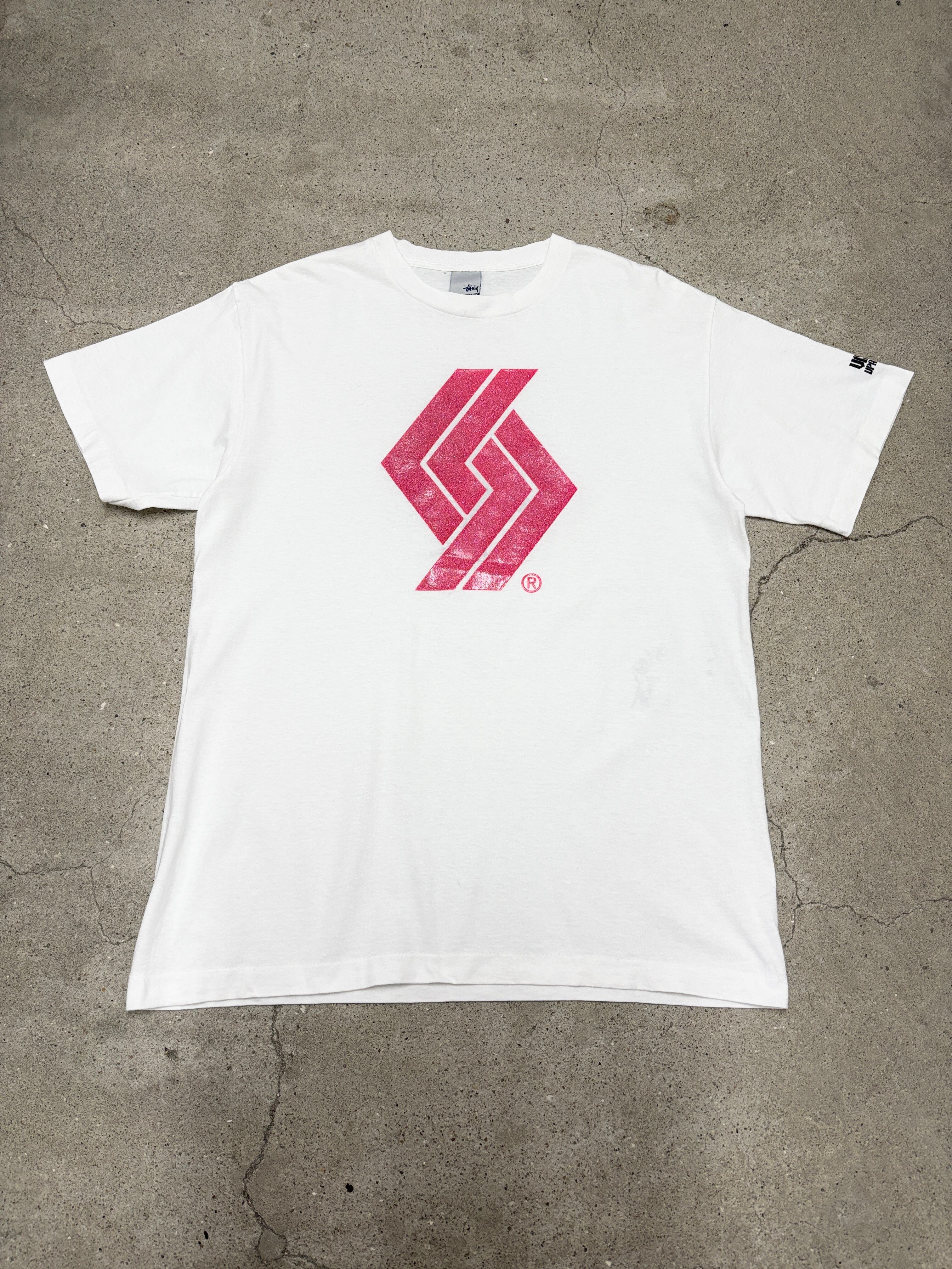 00s OLD STUSSY × WTPAS/Graphic print Tee/USA製/銀タグ/L