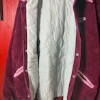 90s USA製　DeLONG コーデュロイスタジャン　ガス会社企業モノ　バーガンディ　L